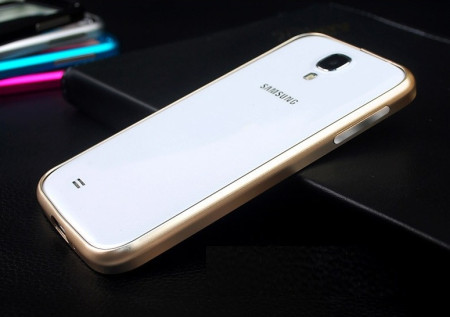Добави още лукс Бъмпъри за телефони Луксозен алуминиев бъмпър за Samsung Galaxy  S4 I9500 / S4 I9505 / S4 Value Edition I9515 златист